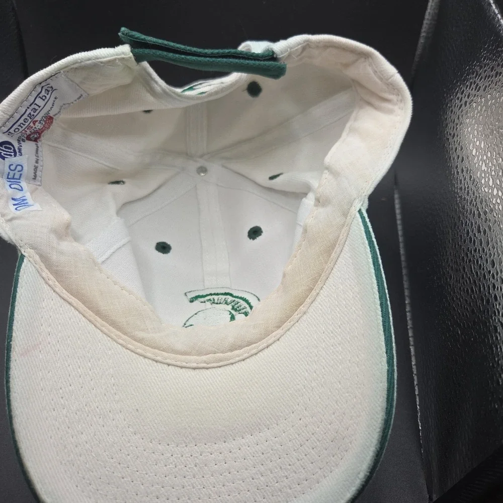 Donegal Bay Michigan State Spartans NCAA Baseball Hat Adult White Green Vintage